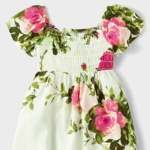 4T Girls Floral Smocked Dress - NWT